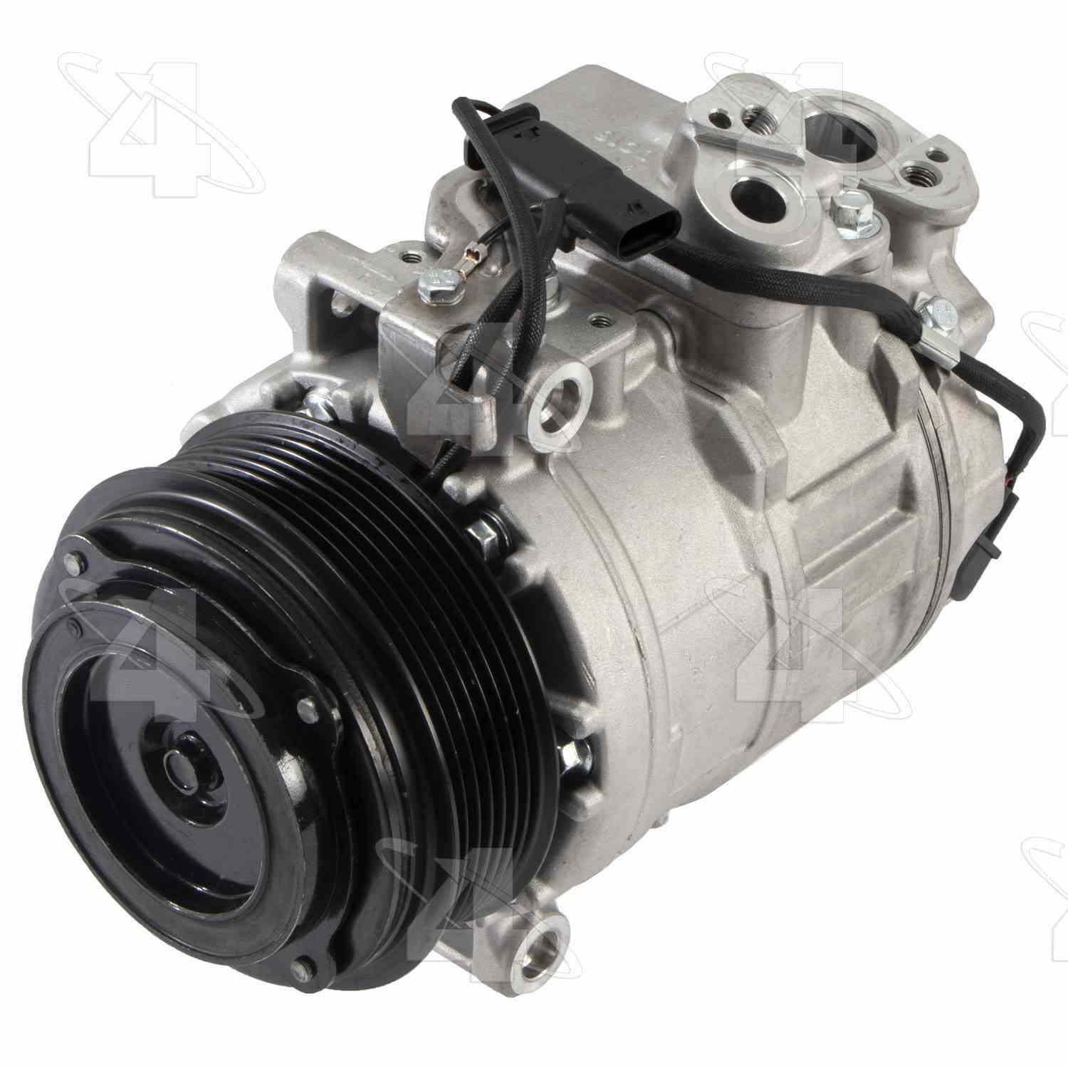 Four Seasons New Nippondenso 7SAS17C Compressor w/ Clutch  top view frsport 198324