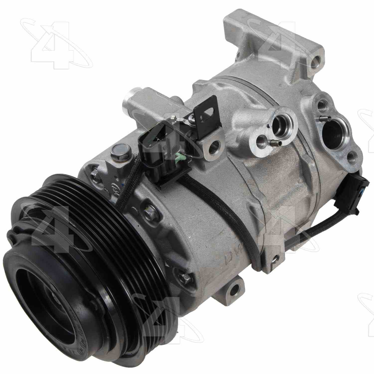 Four Seasons New Halla DVE14 Compressor w/ Clutch  top view frsport 198351