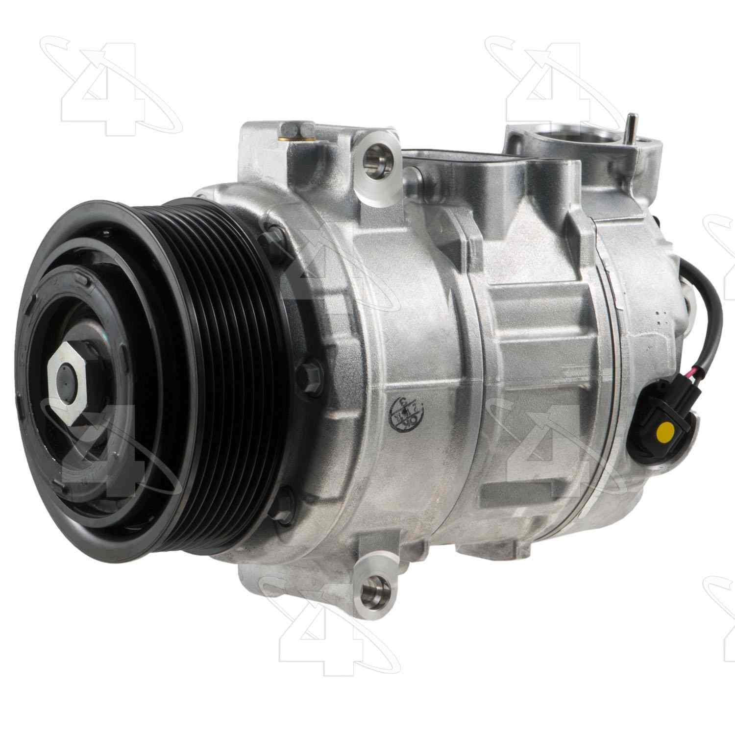 Four Seasons New Nippondenso 7SEU17C Compressor w/ Clutch  top view frsport 198362