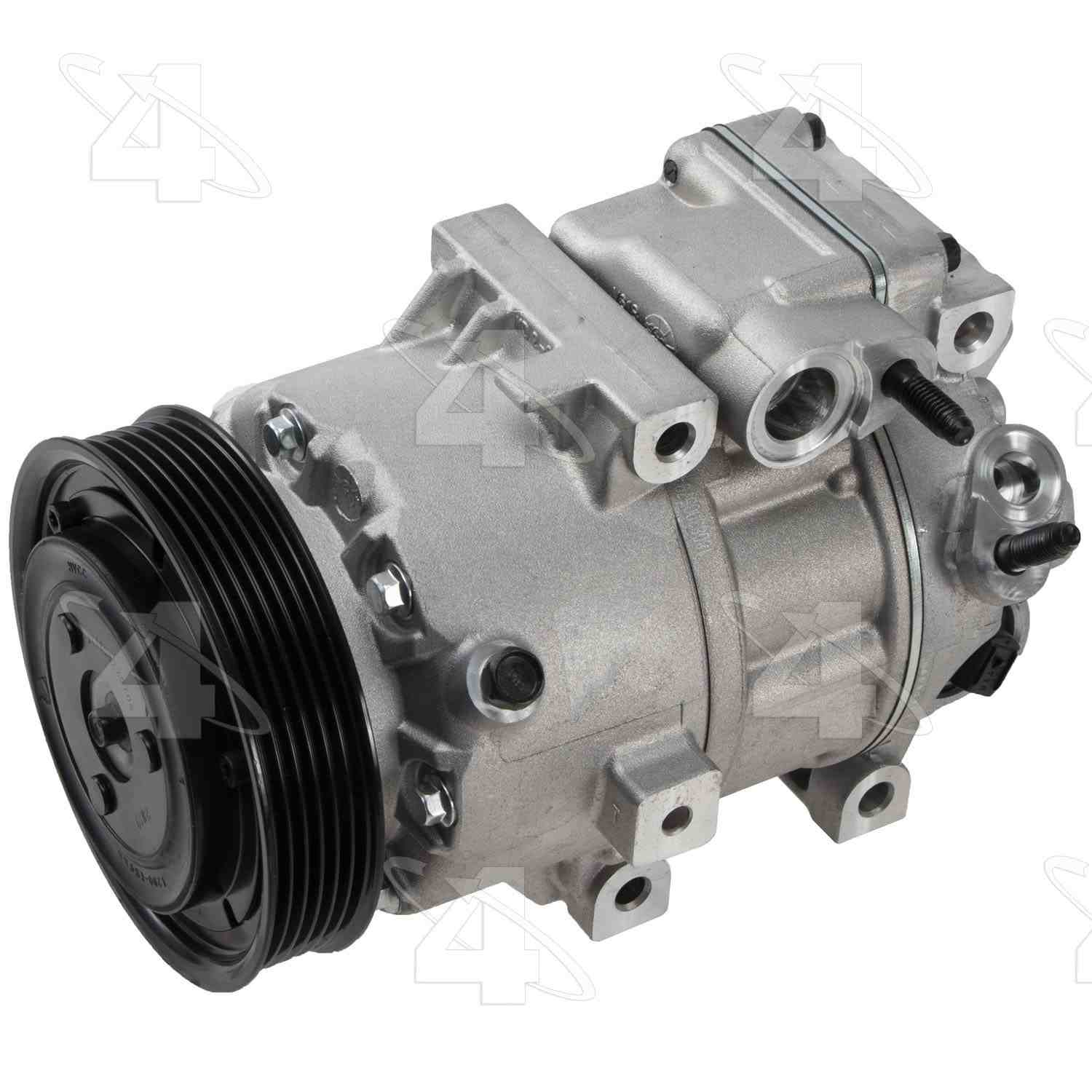 Four Seasons New Halla VS18E Compressor w/ Clutch  top view frsport 198363