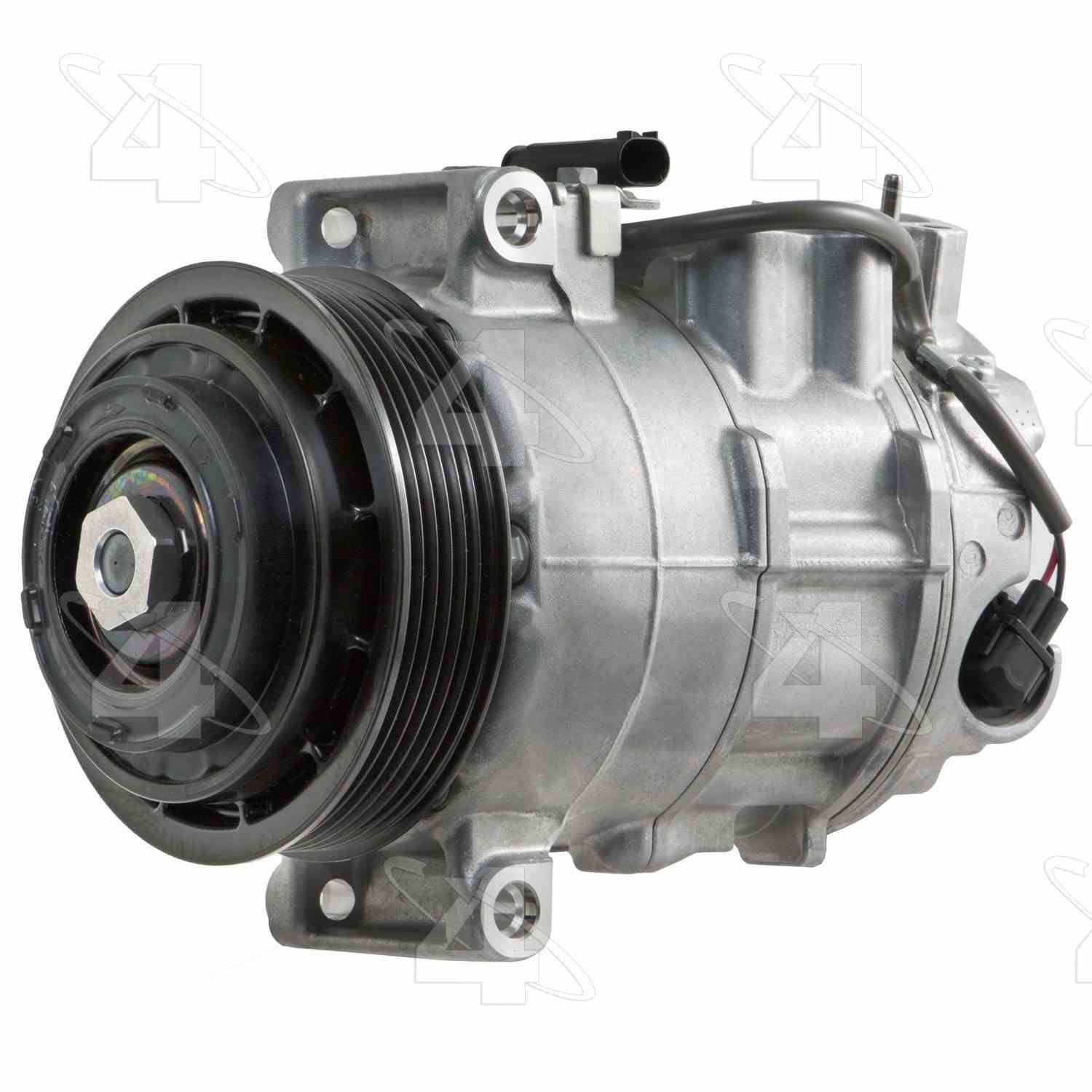 Four Seasons New Nippondenso 6SEU16C Compressor w/ Clutch  top view frsport 198369