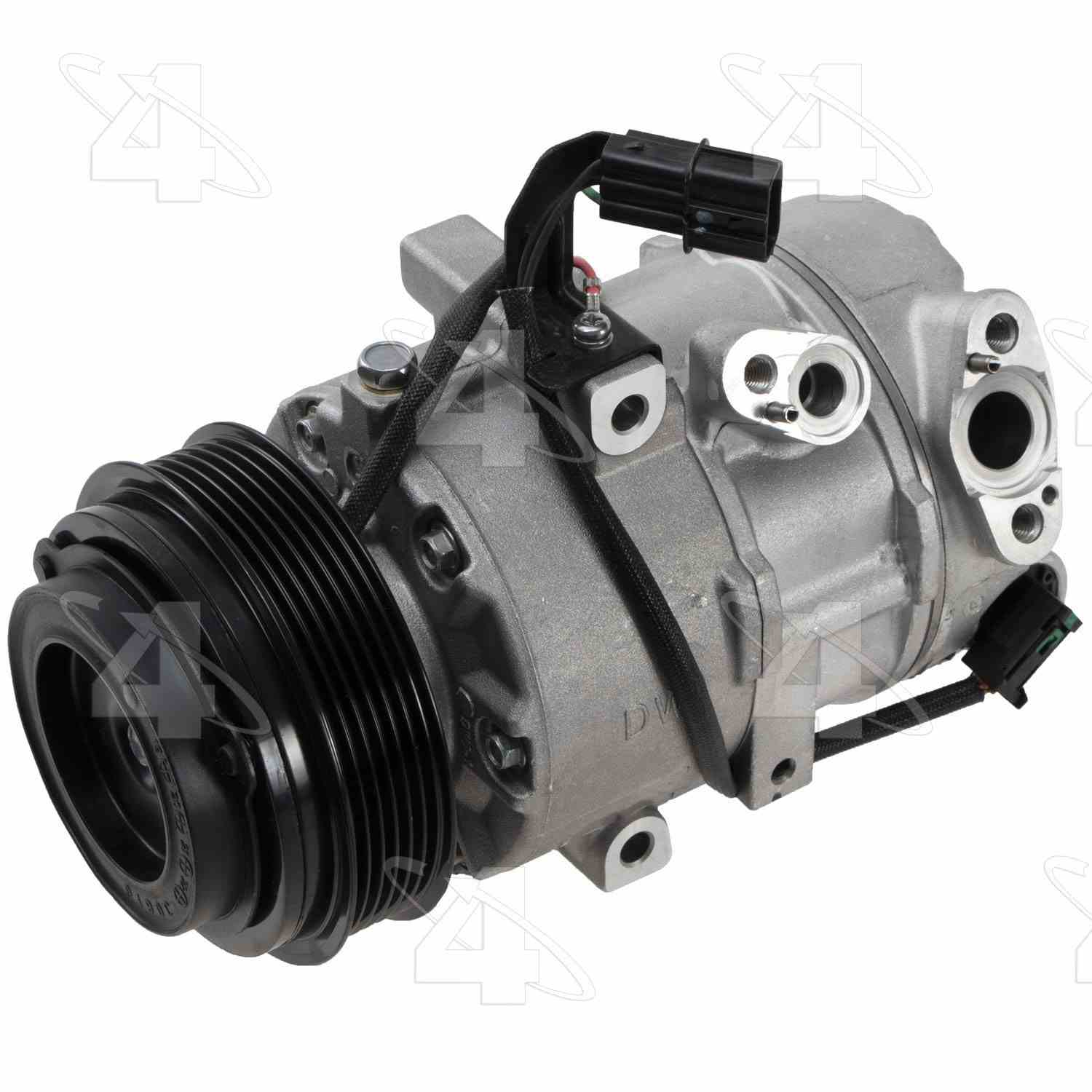 Four Seasons New Halla DVE16 Compressor w/ Clutch  top view frsport 198374