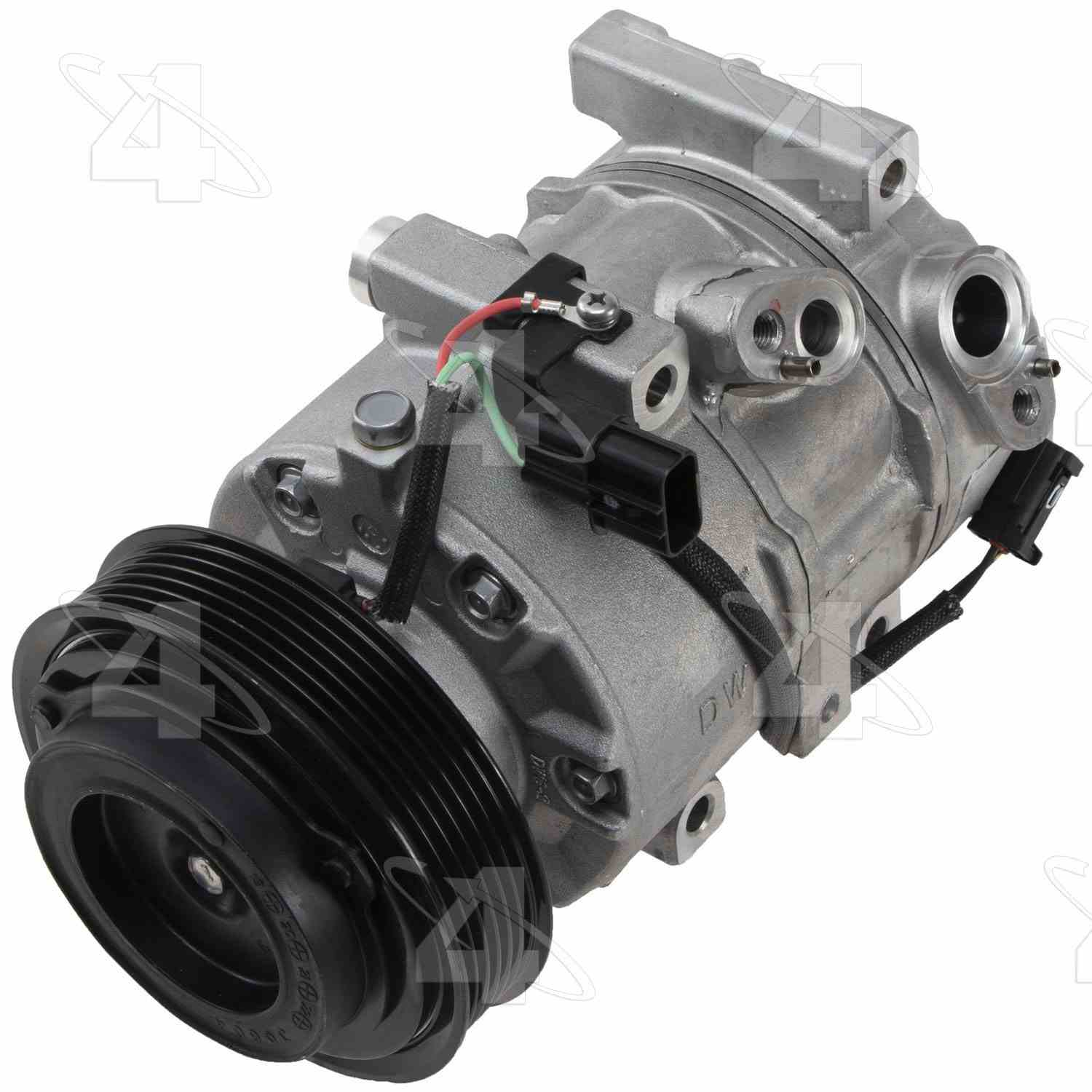 Four Seasons New Halla DVE16 Compressor w/ Clutch  top view frsport 198397