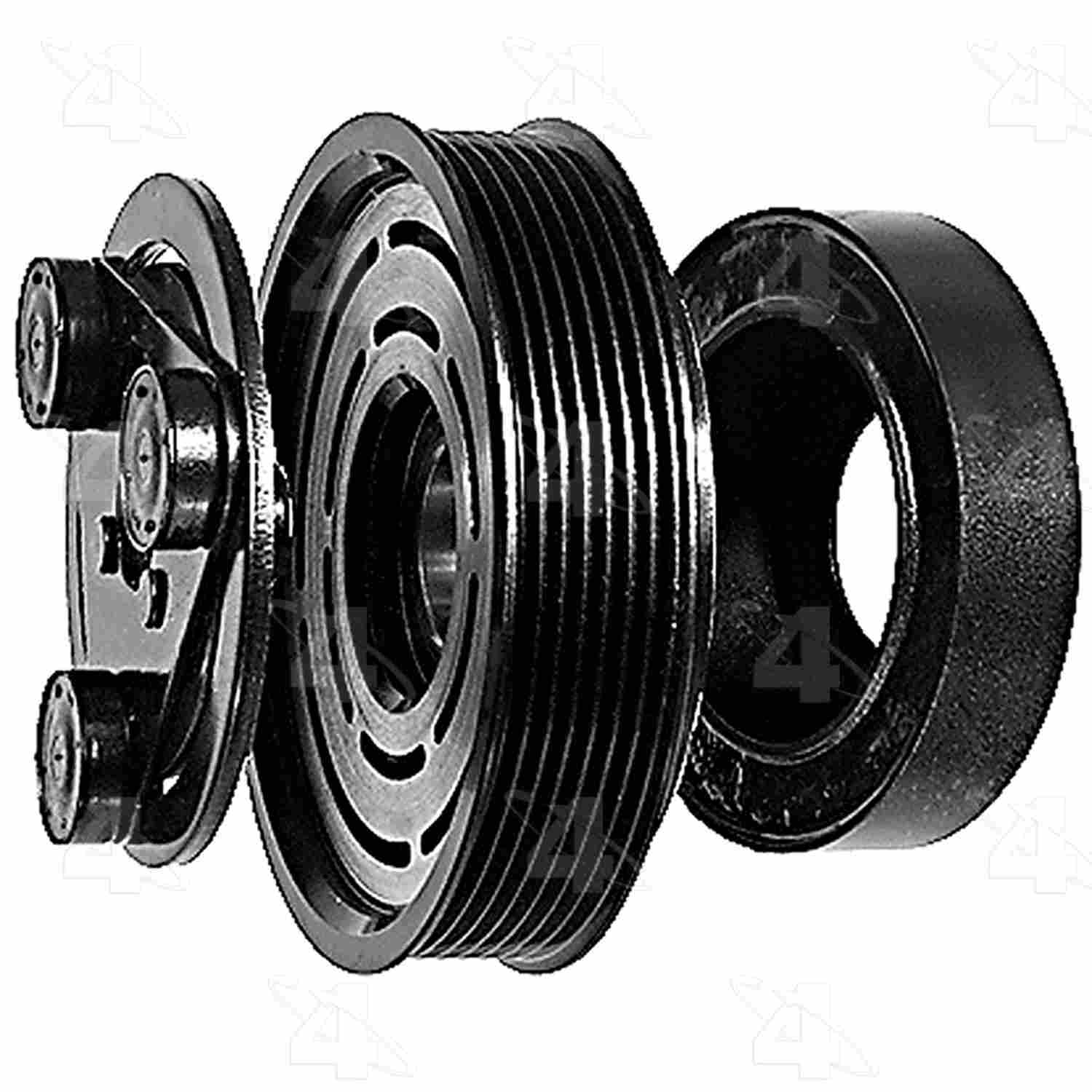 four seasons new nippondenso 10pa clutch assembly w/ coil  frsport 47565