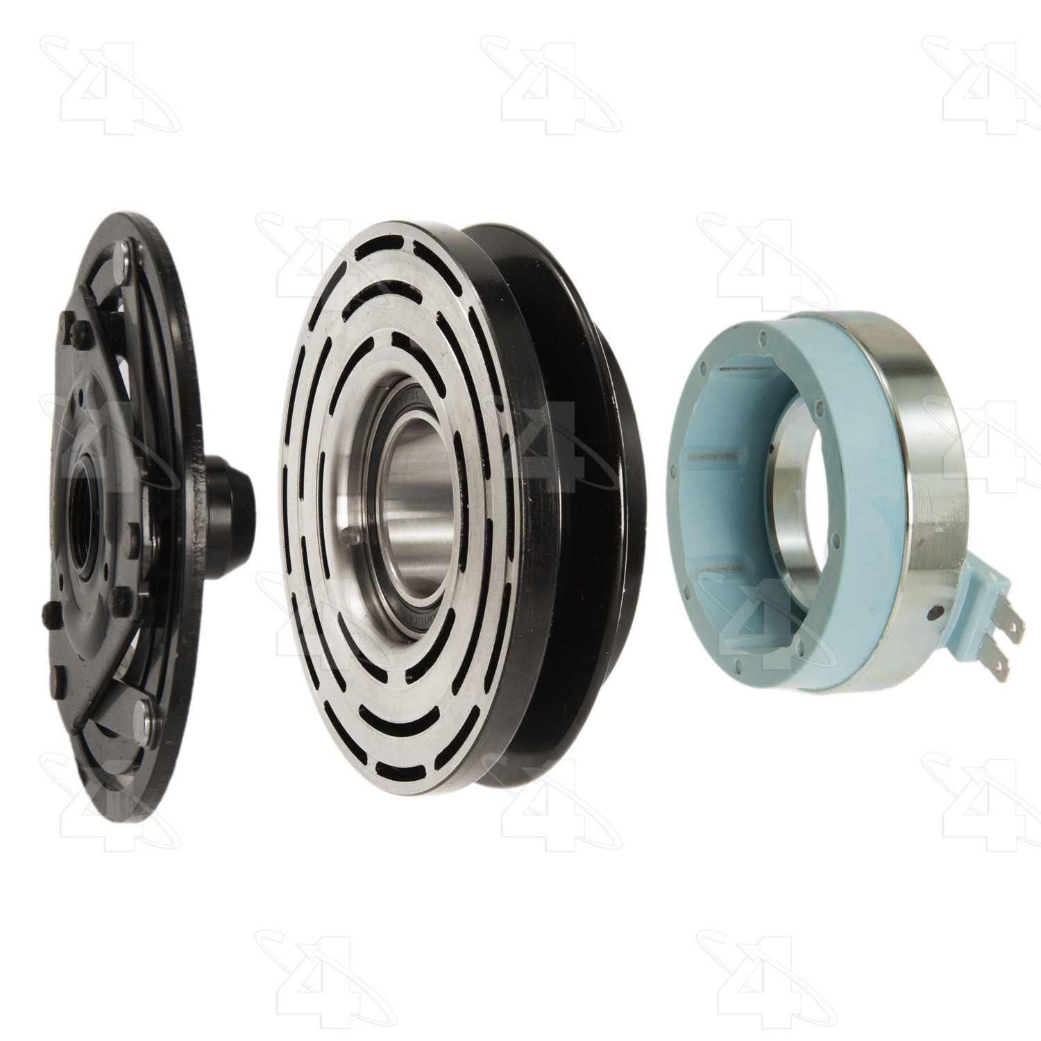 Four Seasons New GM Frigidaire/Harrison R4 Radial Clutch Assembly w/ Coil  top view frsport 47620