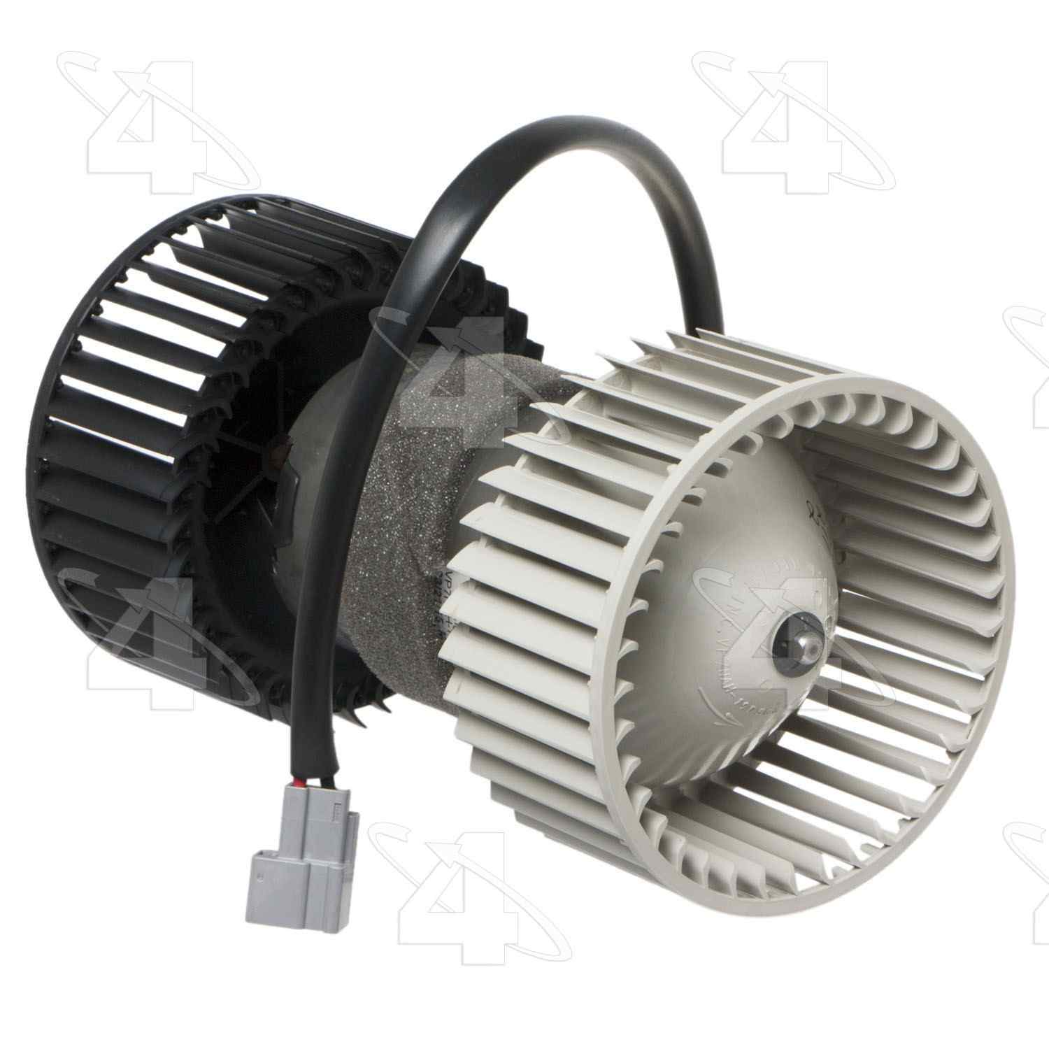 Four Seasons Double Shaft Vented CW Blower Motor w/ Wheel  top view frsport 75054