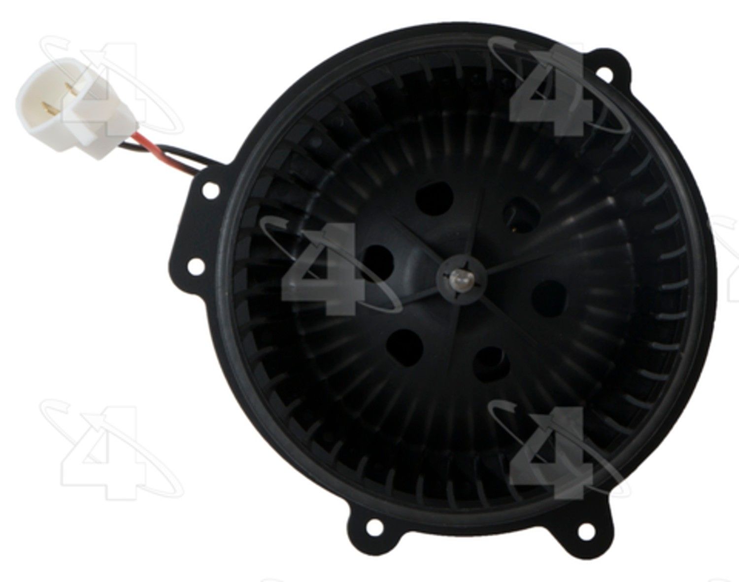 Four Seasons Flanged Vented CCW Blower Motor w/ Wheel  top view frsport 75096