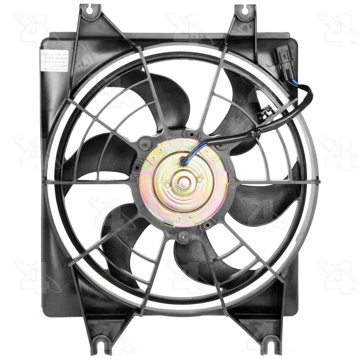 Four Seasons Condenser Fan Motor Assembly  top view frsport 75369