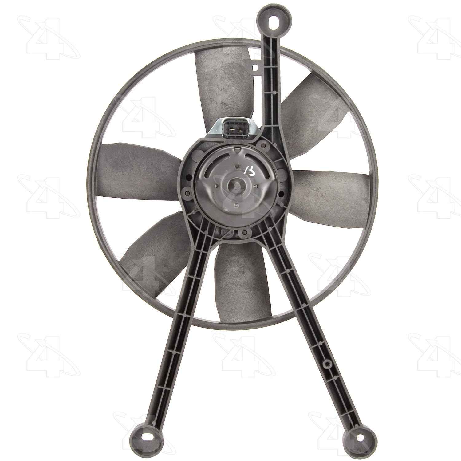 Four Seasons Condenser Fan Motor Assembly  top view frsport 75509