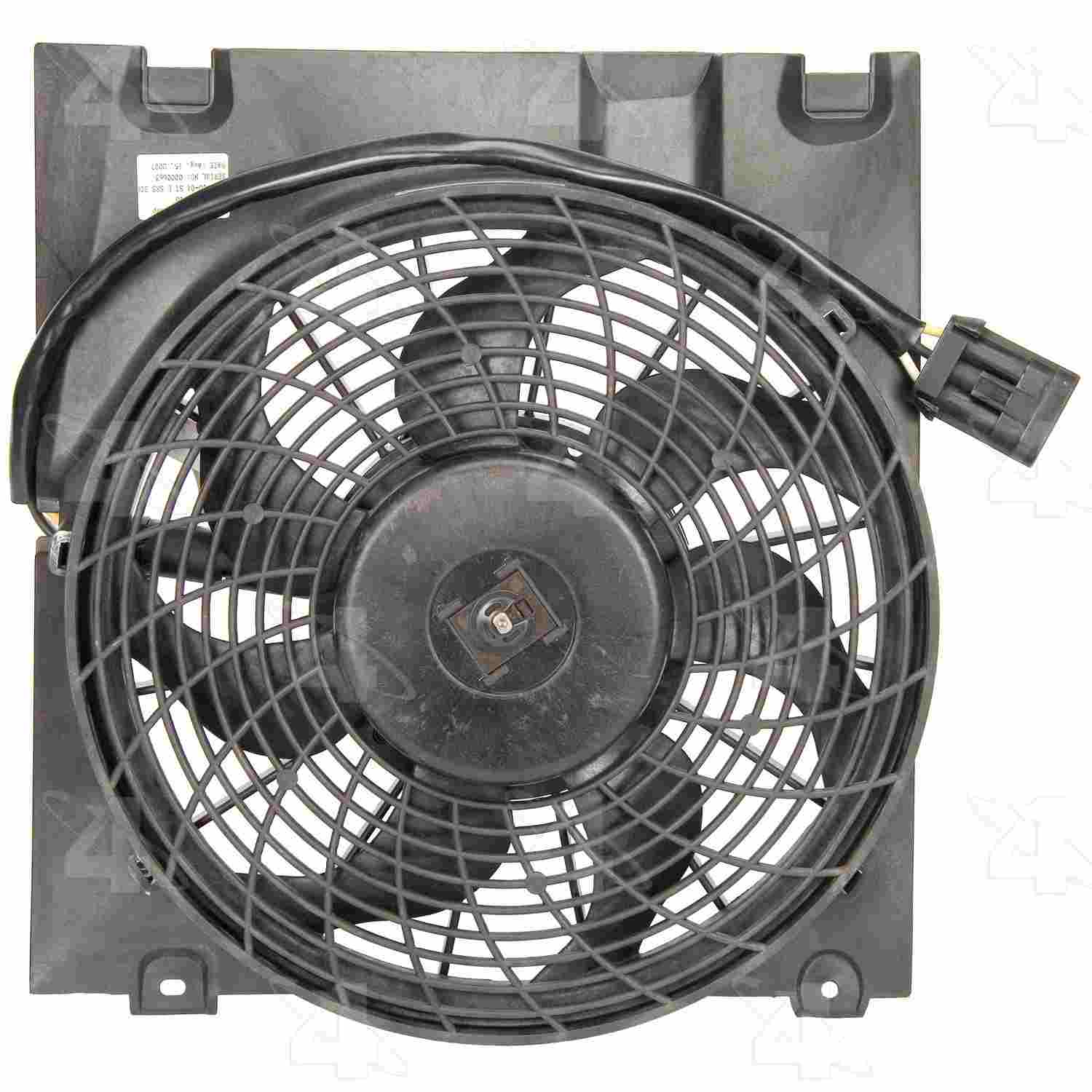 Four Seasons Condenser Fan Motor Assembly  top view frsport 75561