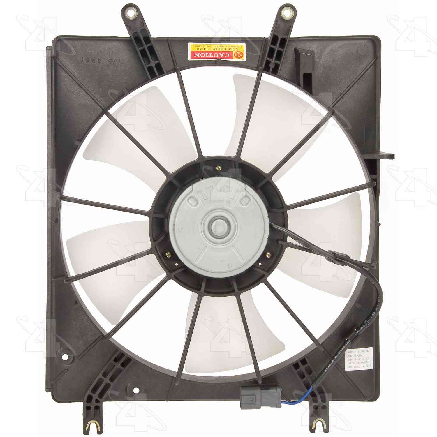 Four Seasons Radiator Fan Motor Assembly  top view frsport 75592