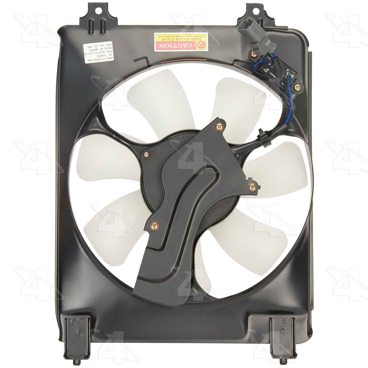 Four Seasons Condenser Fan Motor Assembly  top view frsport 75645