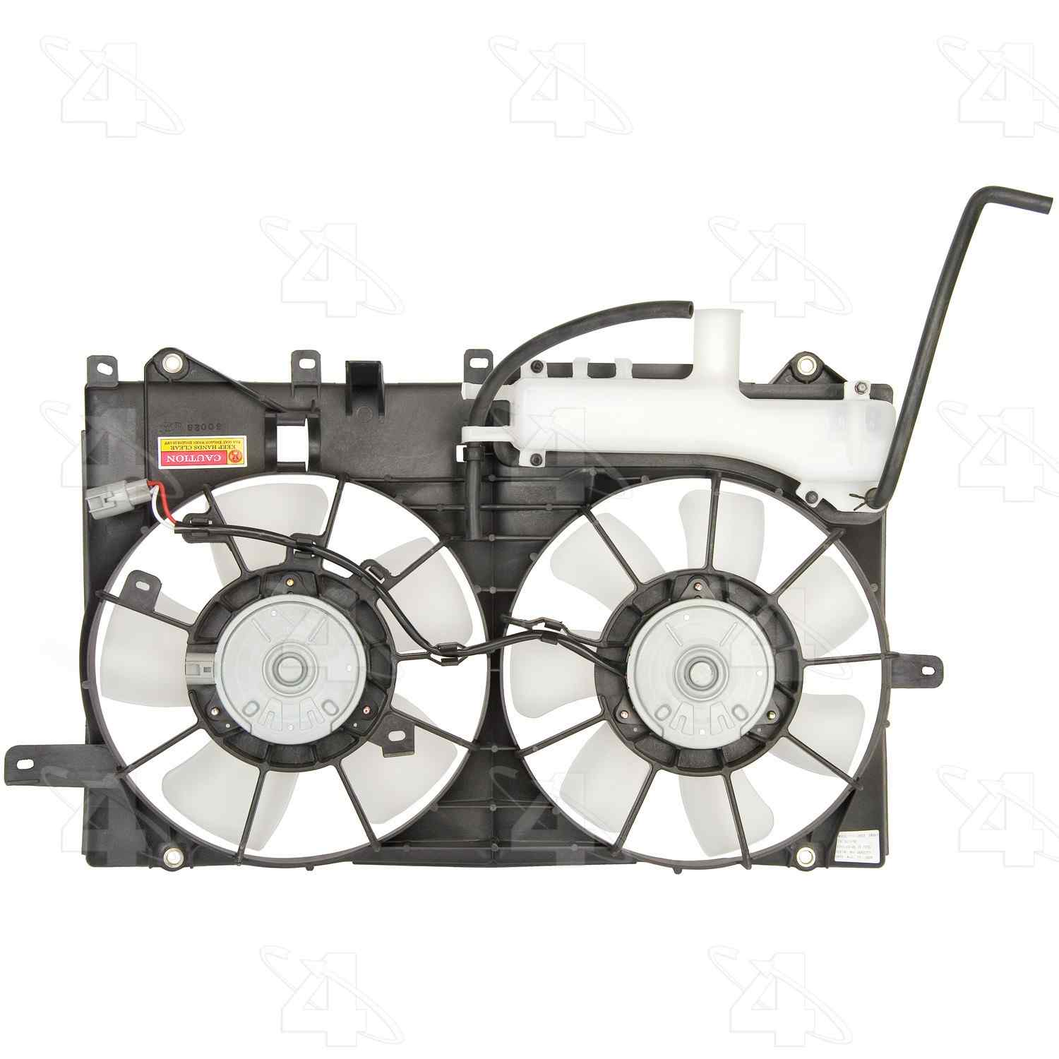 Four Seasons Radiator / Condenser Fan Motor Assembly  top view frsport 75648