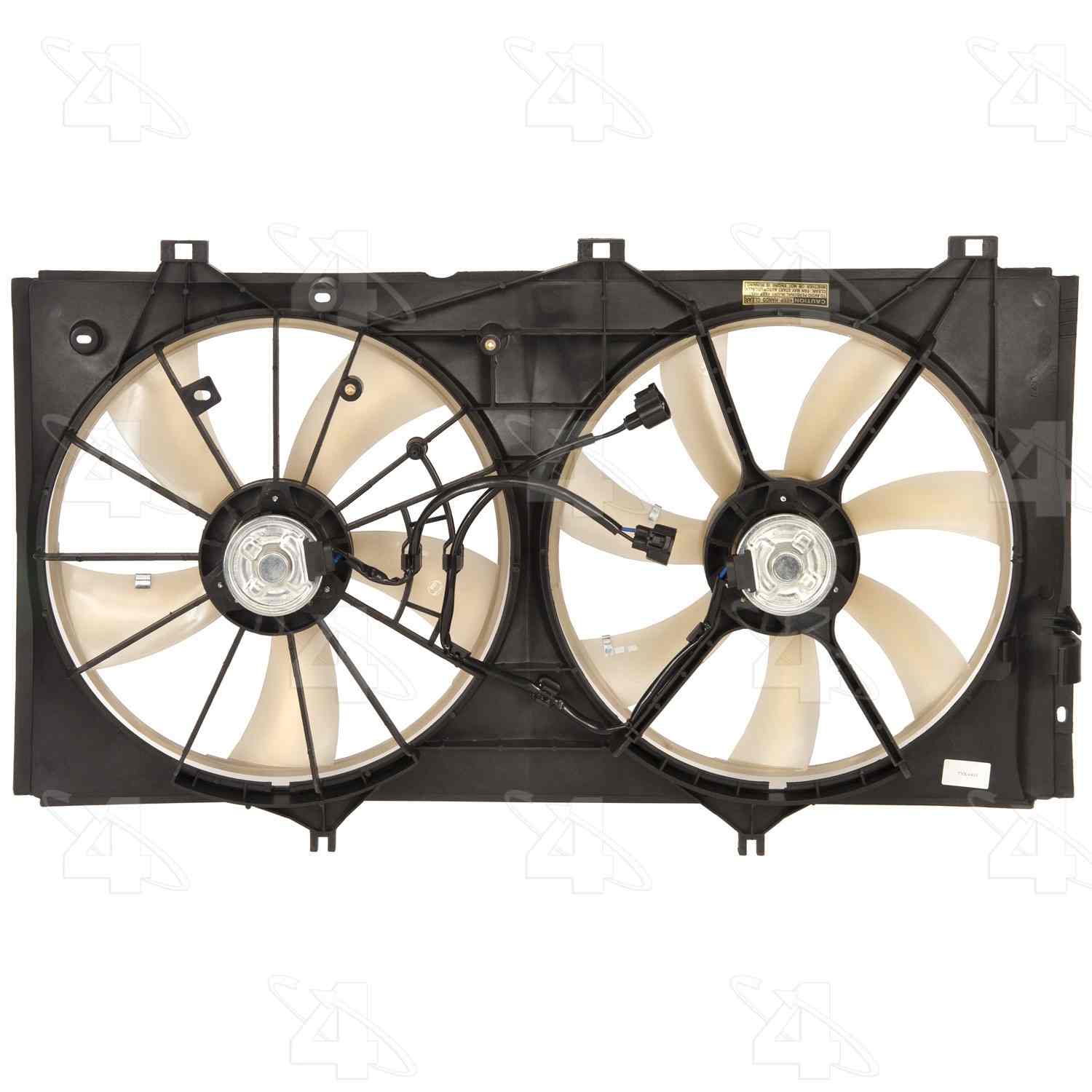 Four Seasons Radiator / Condenser Fan Motor Assembly  top view frsport 76040