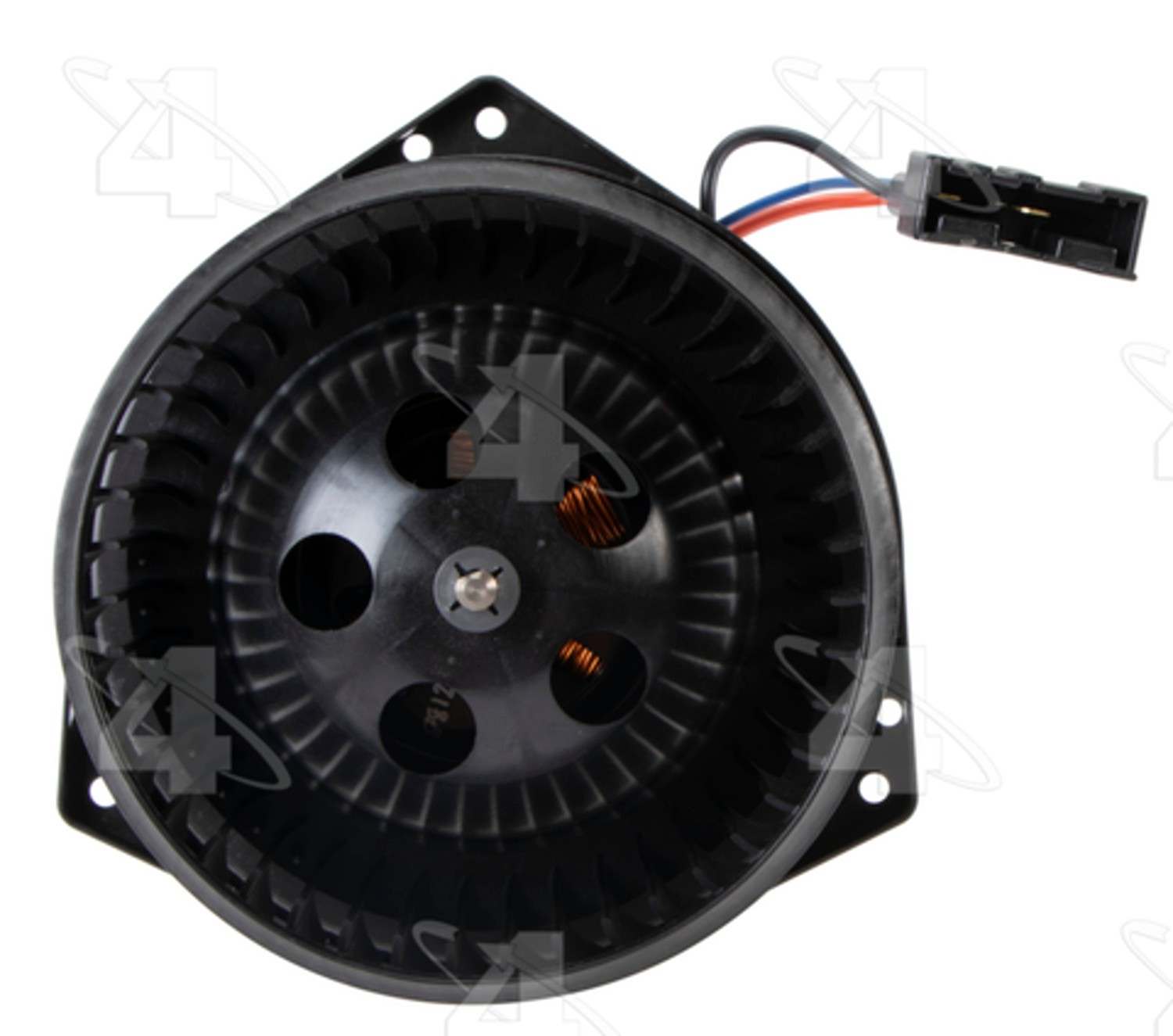 Four Seasons Brushless Flanged Vented CCW Blower Motor w/ Wheel  top view frsport 76509