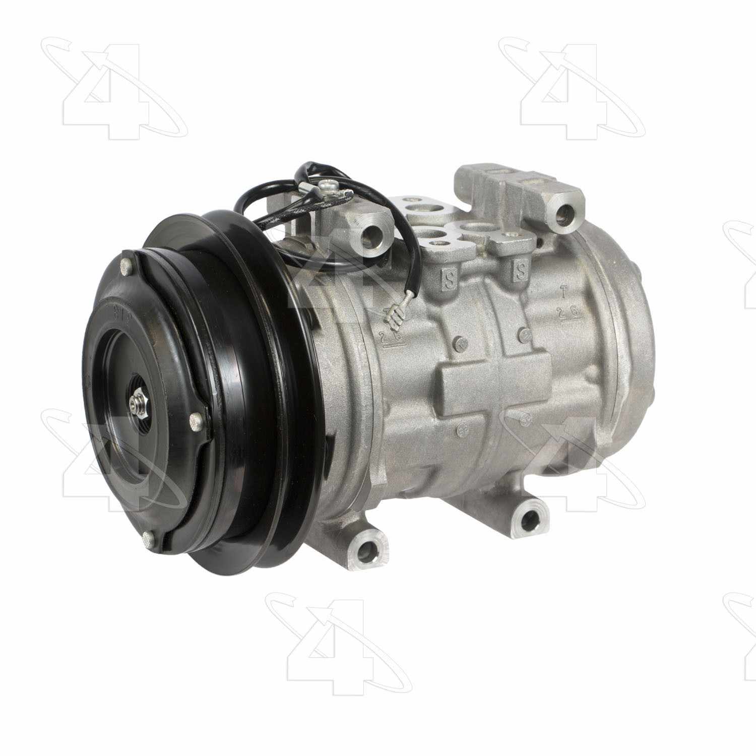 Four Seasons New Nippondenso 10P15C Compressor w/ Clutch  top view frsport 78345