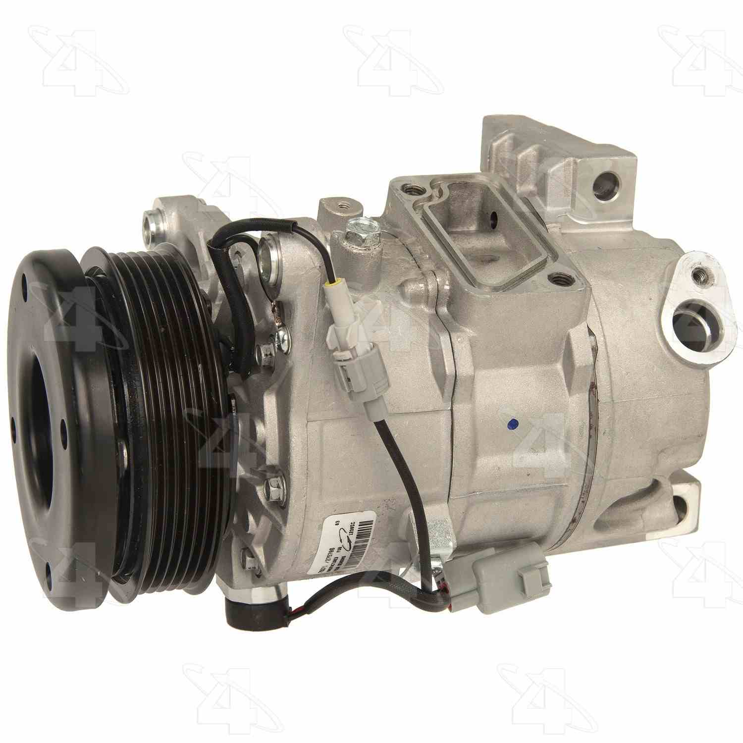 Four Seasons New Nippondenso 7SBU16H Compressor w/ Clutch  top view frsport 78371