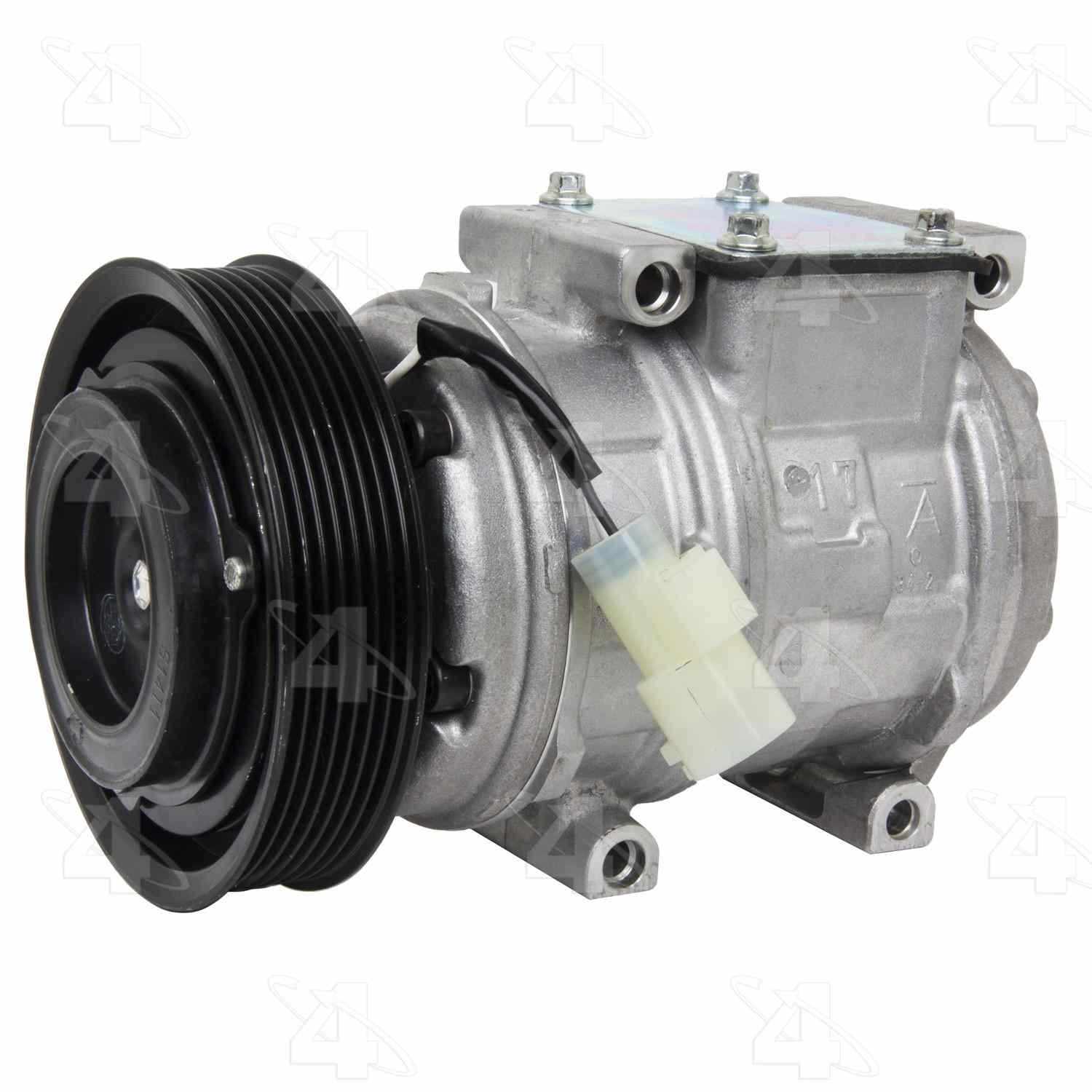 Four Seasons New Nippondenso 10PA17C Compressor w/ Clutch  top view frsport 78392