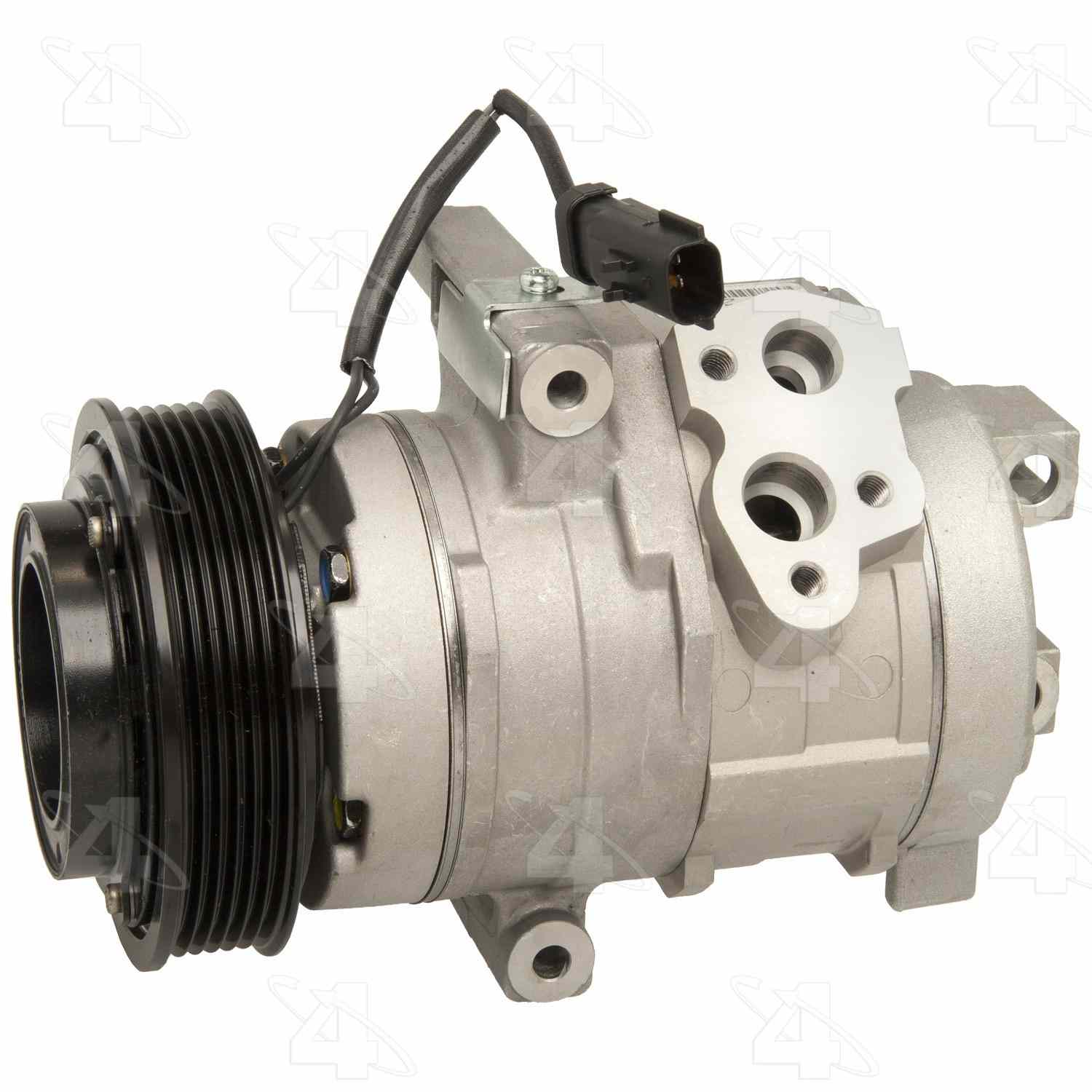 Four Seasons New Nippondenso 10S17C Compressor w/ Clutch  top view frsport 98308