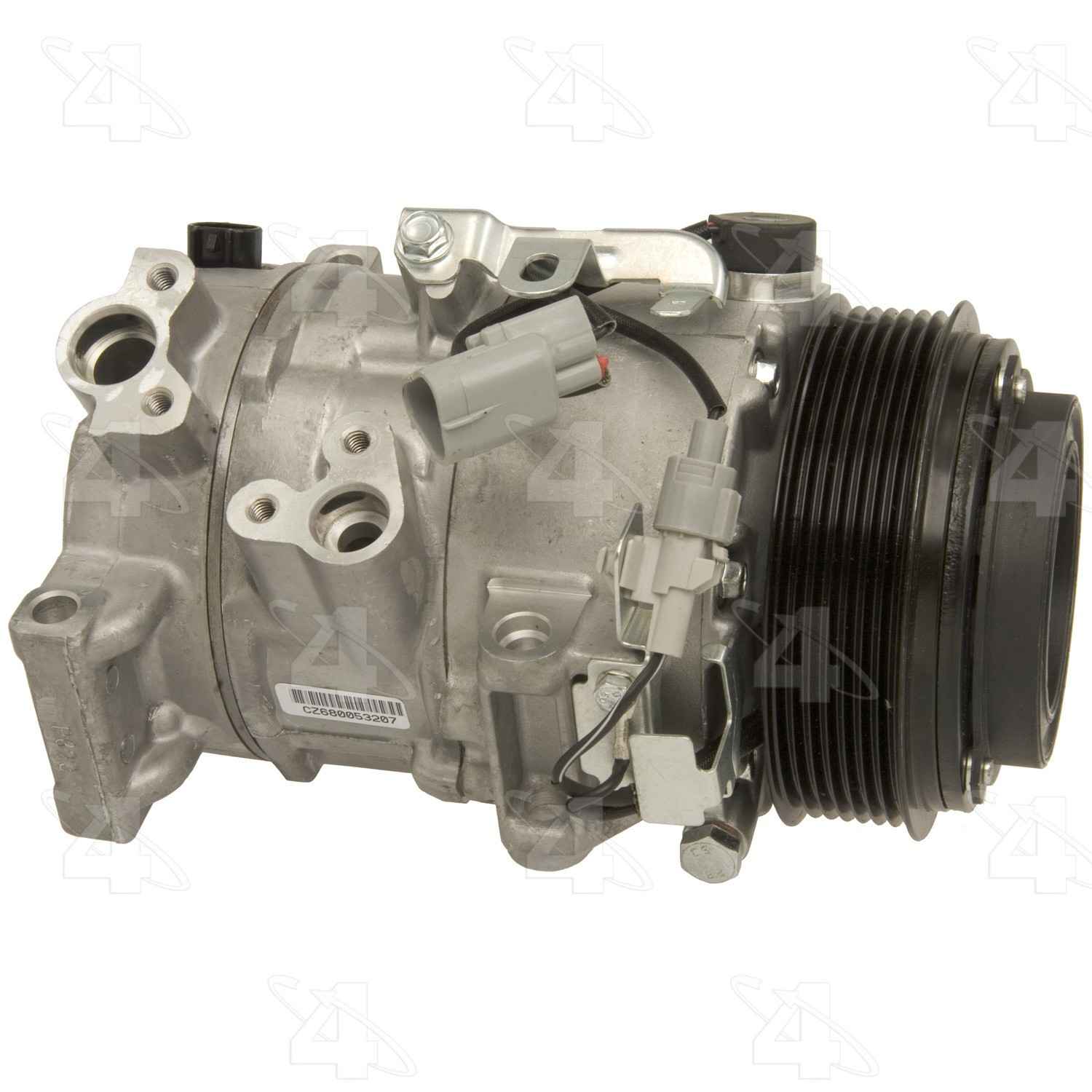 Four Seasons New Nippondenso 6SBU16C Compressor w/ Clutch  top view frsport 98363