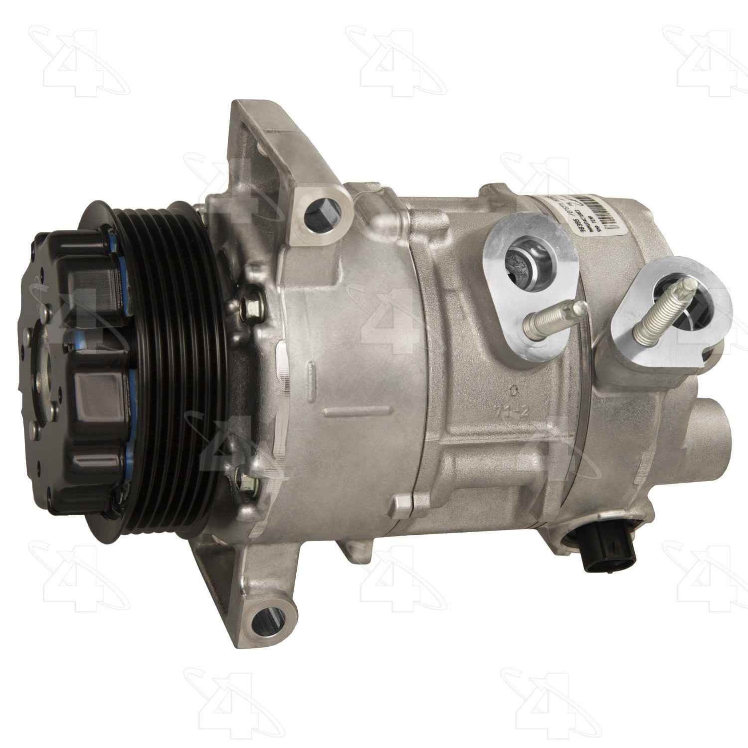 Four Seasons New Nippondenso 5SE12C Compressor w/ Clutch  top view frsport 98395