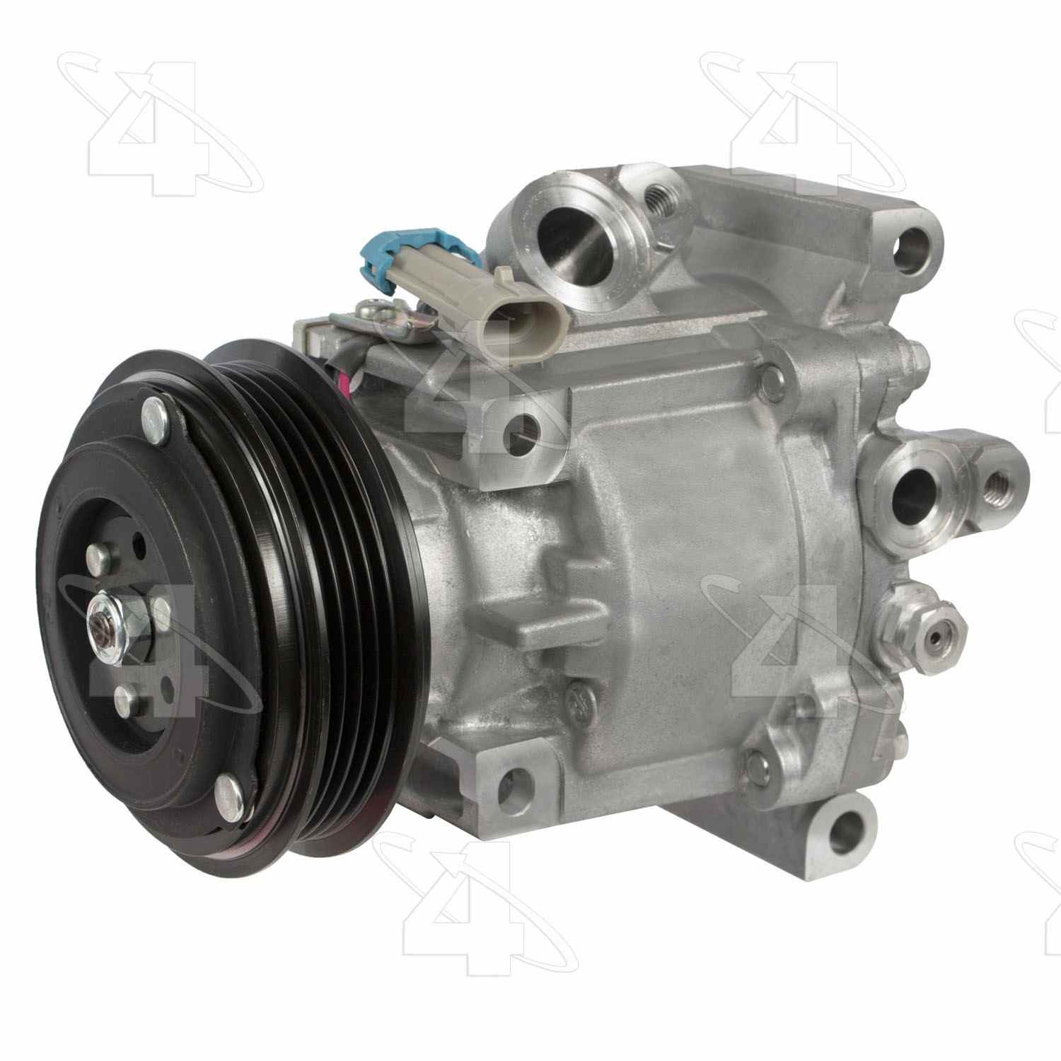 Four Seasons New Mitsubishi QS70 Compressor w/ Clutch  top view frsport 98453