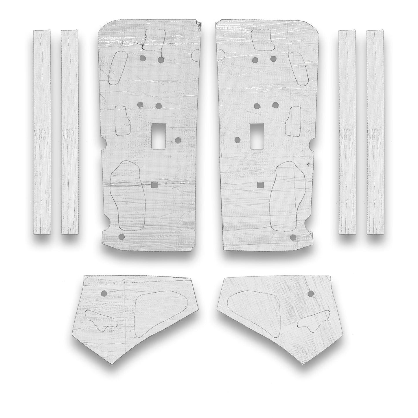 Flatline Barriers 71-73 Ford Mustang Coupe Door Insulation Kit FTLTABZ6014
