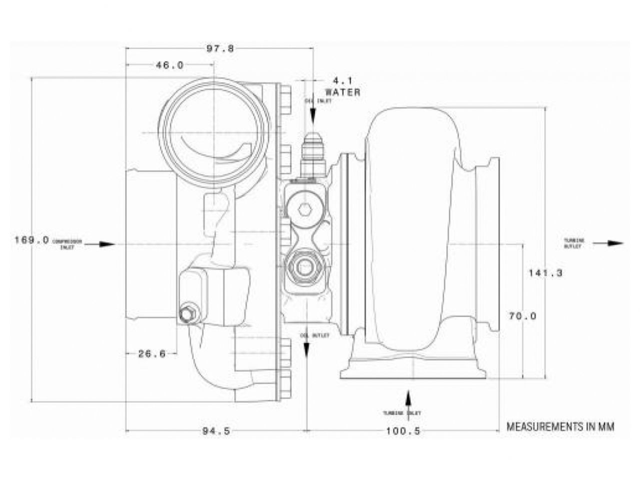 Garrett G25-550 Turbo Assembly Kit O/V V-Band / V-Band 0.92 A/R