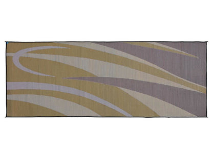 Mings Mark Graphic Mat 8X20 Brown Gold