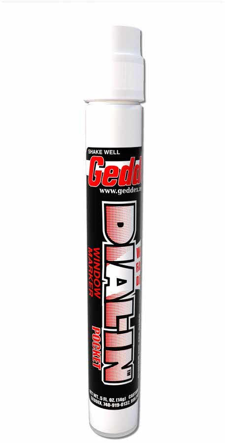 Geddex Dial-In Pocket Window Marker White .5oz Bottle GDX723