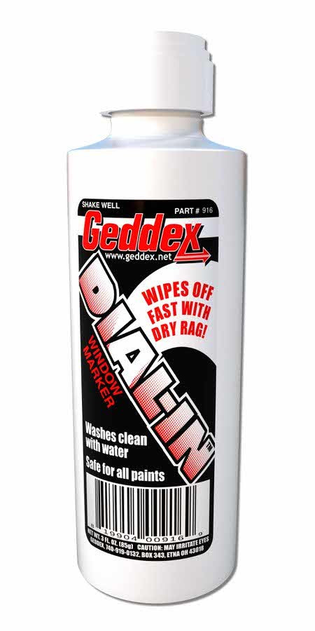 Geddex Dial-In Window Marker White 3oz Bottle GDX916