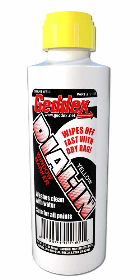 Geddex Dial-In Window Marker Yellow 3oz Bottle GDX916B