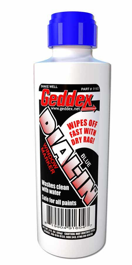 Geddex Dial-In Window Marker Blue 3oz Bottle GDX916D