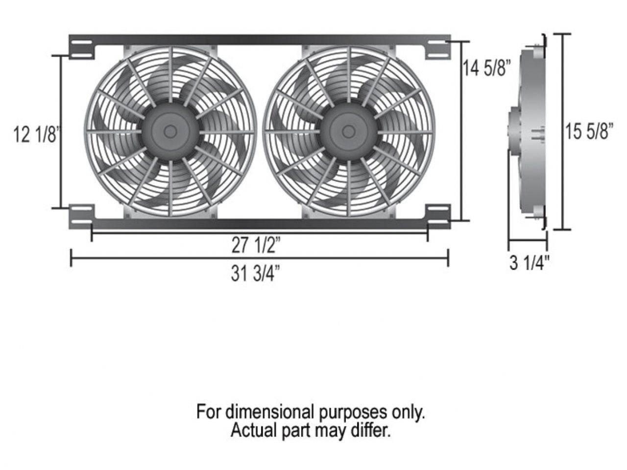 Derale Dual Tornado Electric Fan Assembly