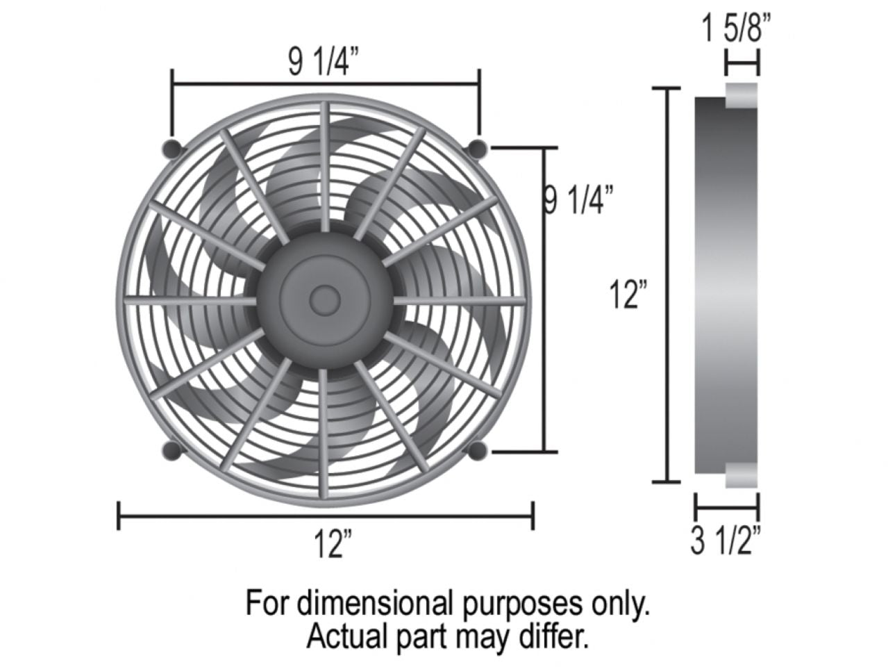 Derale HO RAD Dust/Waterproof Puller Fan Kit