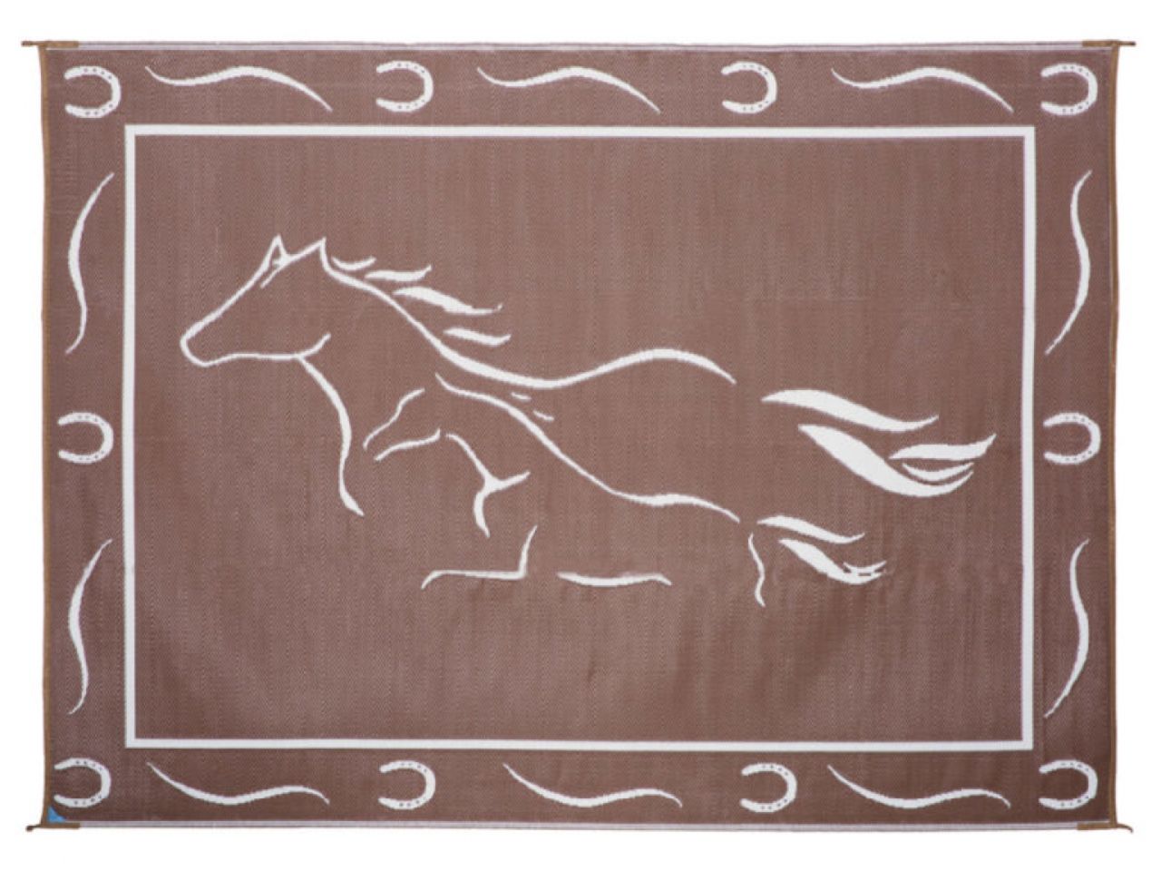 Mings Mark Horses Mat Brown/White 8'X11'