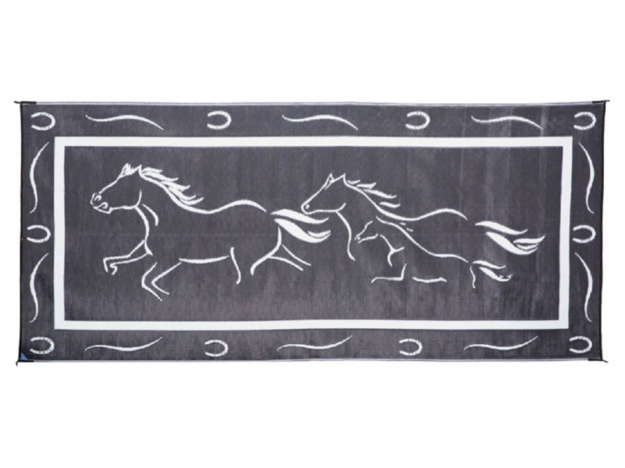 Mings Mark Horses Mat Black/White 8'X18'