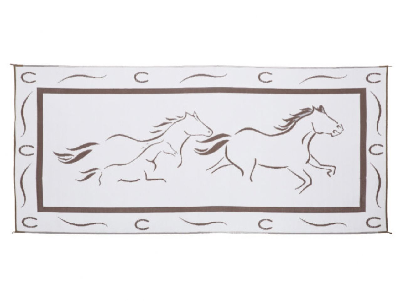 Mings Mark Horses Mat Brown/White 8'X18