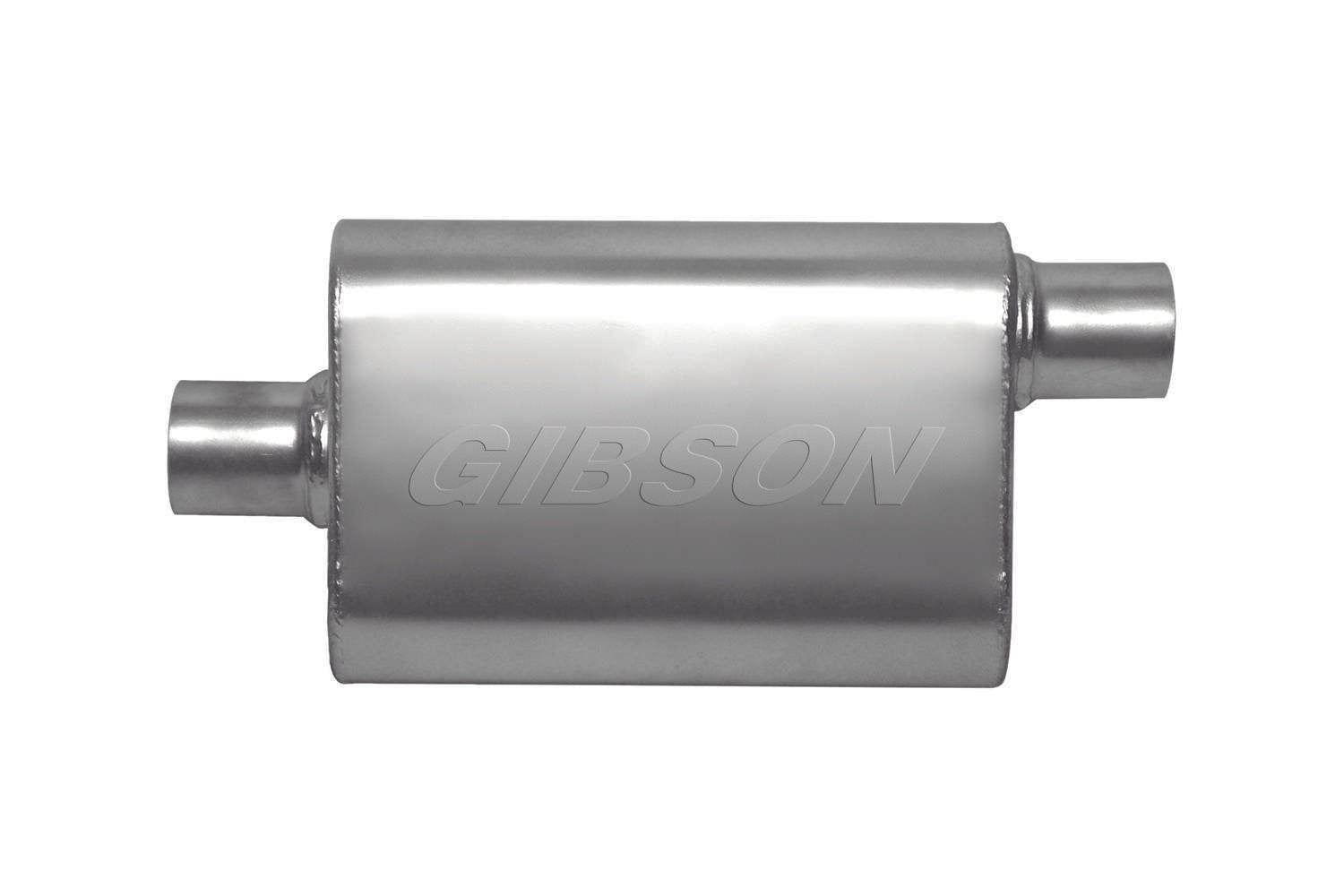 Gibson CFT Superflow Center/Off set Oval Muffler Stainl GIB55122S