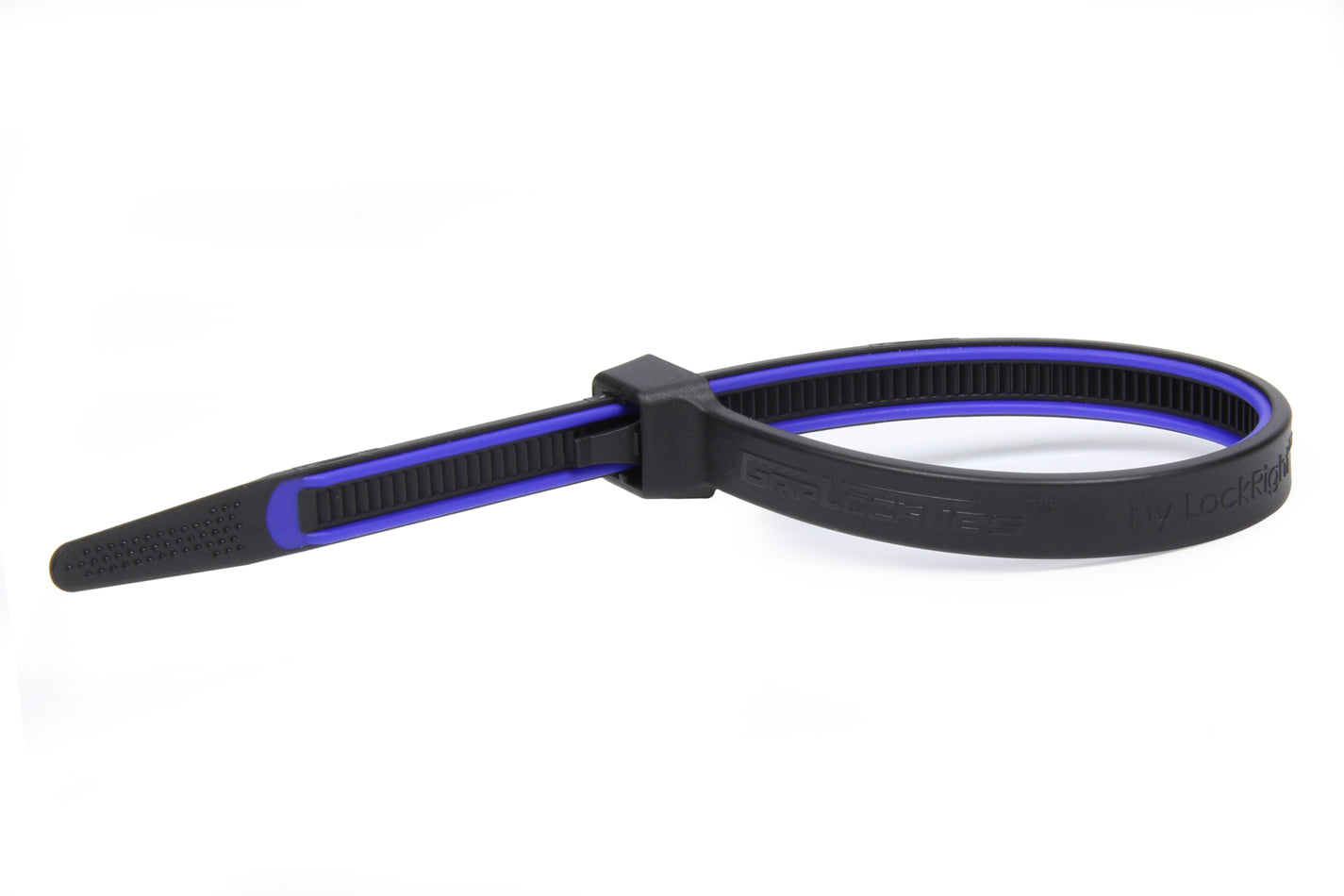 Grip Lock Ties GripLockTies 8.0in OAL Blue Rubber 40pk GLT2908BKBUHB40
