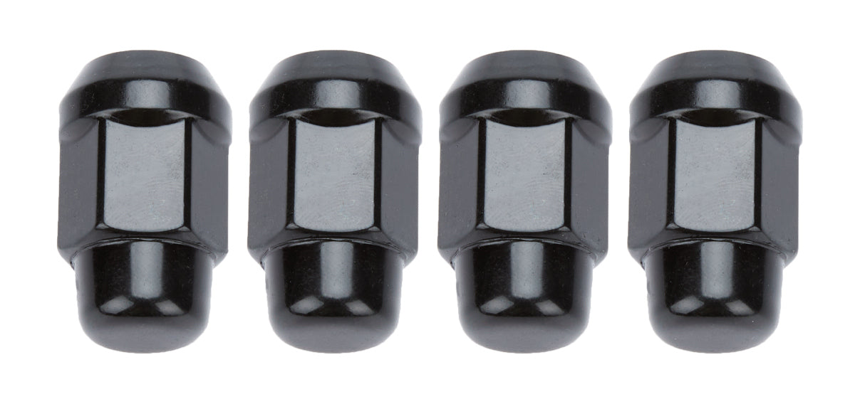 Gorilla 4 Lugnuts Acorn Bulge 1/2 Black GOR41187BCB