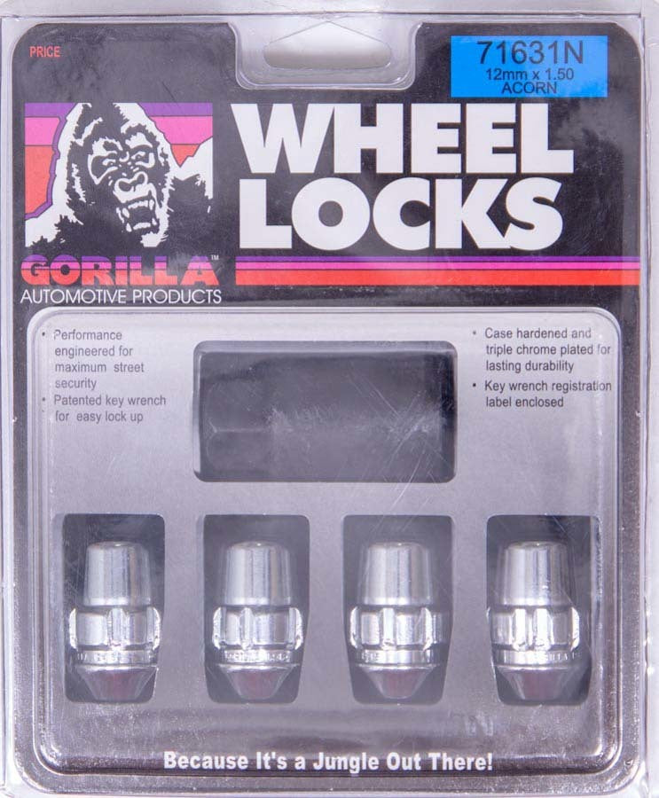 Gorilla Wheel Lock System 1/2in Acorn Black 20pk GOR71683NBC