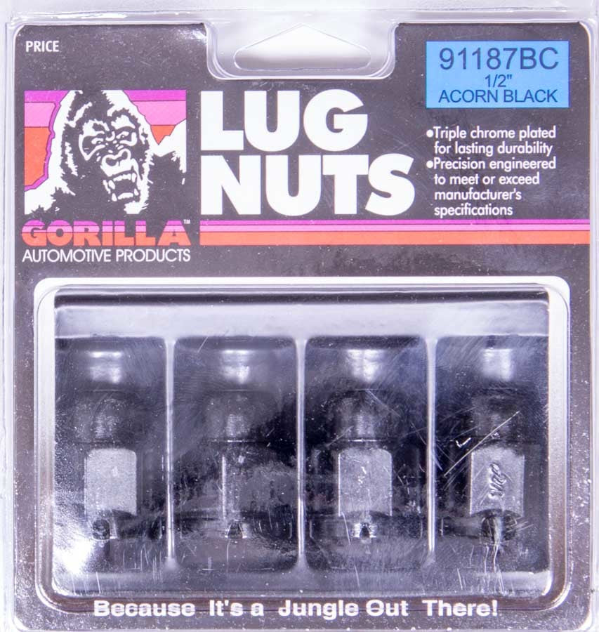 Gorilla 4 Lug Nuts 1/2in Acorn Bulge Seat GOR91187BC