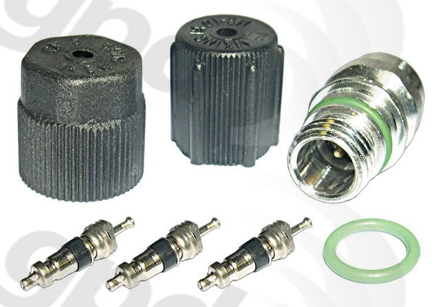 Global Parts Distributors LLC A/C System Valve Core and Cap Kit  top view frsport 1311422