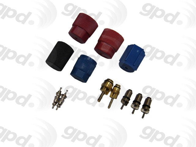 Global Parts Distributors LLC A/C System Valve Core and Cap Kit  top view frsport 1311570