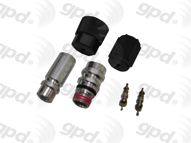 Global Parts Distributors LLC A/C System Valve Core and Cap Kit  top view frsport 1311571