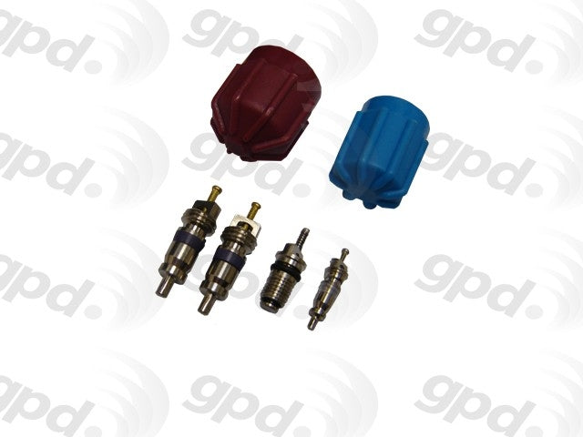 Global Parts Distributors LLC A/C System Valve Core and Cap Kit  top view frsport 1311574