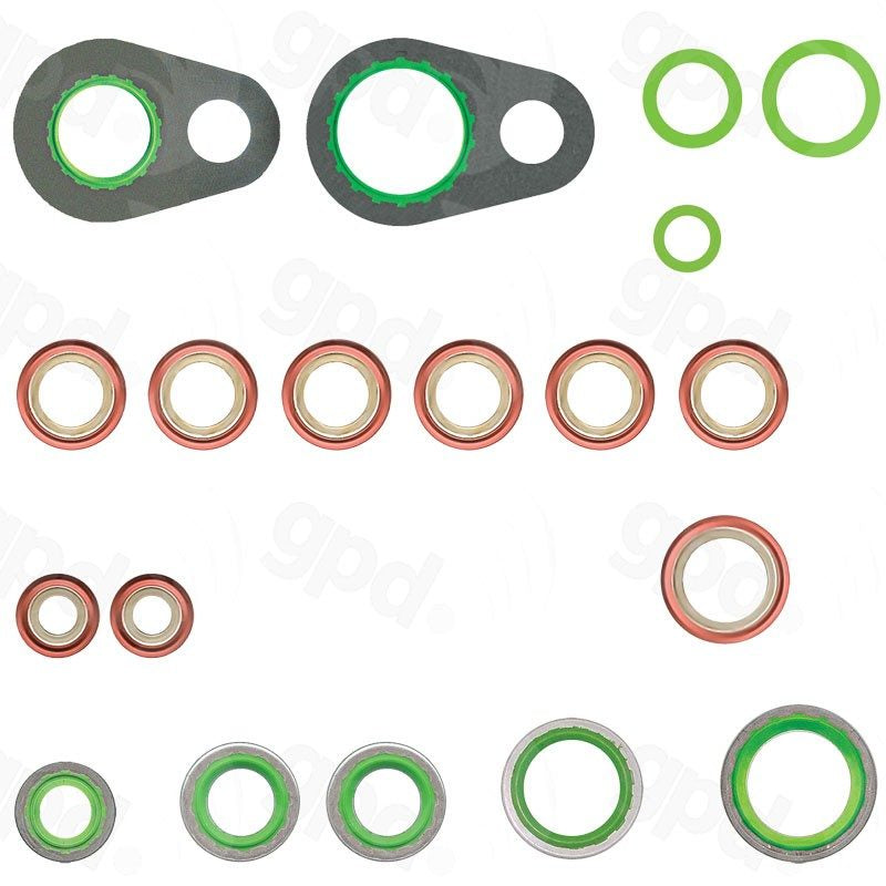 Global Parts Distributors LLC A/C System O-Ring and Gasket Kit  top view frsport 1321374