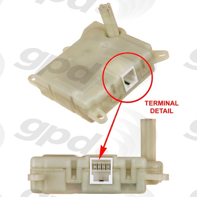 Global Parts Distributors LLC HVAC Blend Door Actuator  top view frsport 1711907