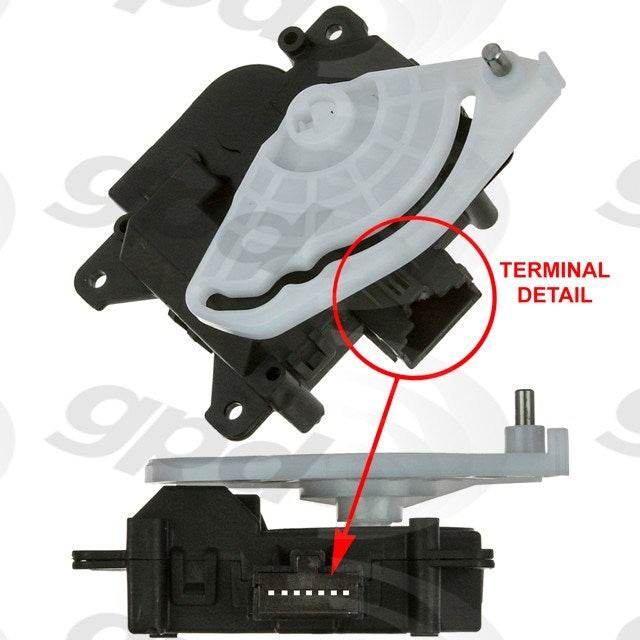 Global Parts Distributors LLC HVAC Mode Door Actuator  top view frsport 1712334